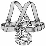 Страховочный пояс с регулируемой петлей.