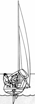 Экипаж опускает шверт глубже.