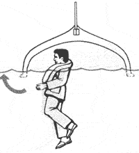 Матрос под корпусом.