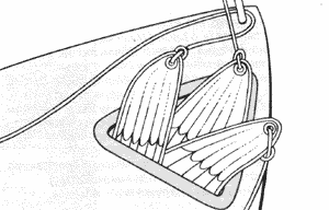 Спинакер, уложеный в трубу.