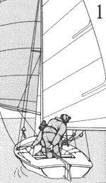 Как произвести поворот фордевинд.