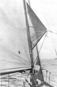 Яхта устойчиво лежит в дрейфе, когда стаксель находится с наветренного борта, а грот потравлен. Постоянное обслуживание парусов не требуется.